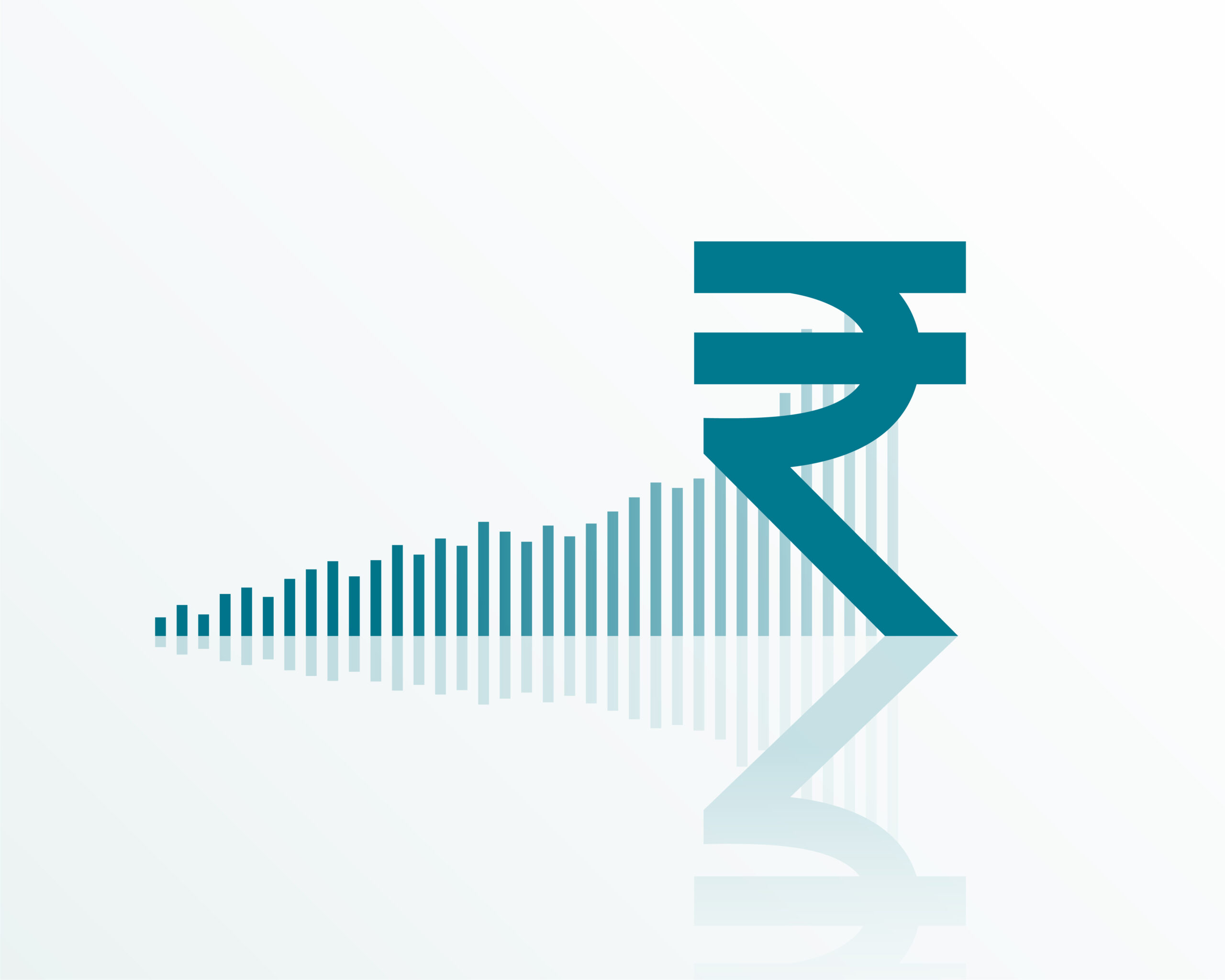 indian money rupee sign background key to economic prosperity vector